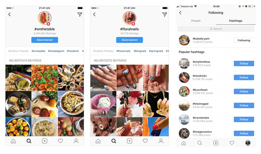 Instagram-Hashtags-folgen