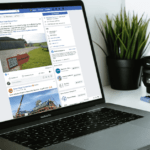 Facebookseite von Rötzer Ziegelhaus an Laptop geoeffnet