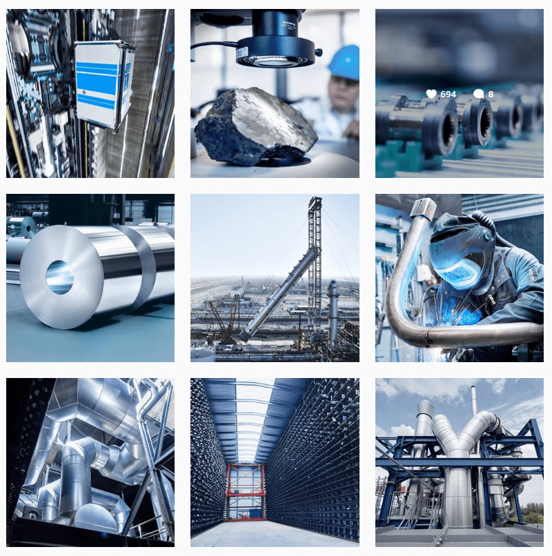 Bilder der Instagram Seite von Thyssenkrupp