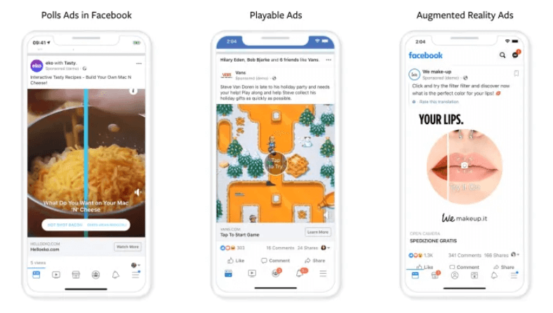 Interaktive Facebook Ads auf Smartphones