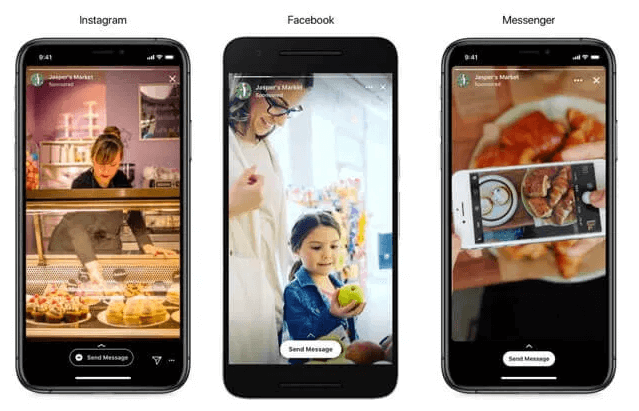 Story Button bei Instagram, Facebook und Messenger