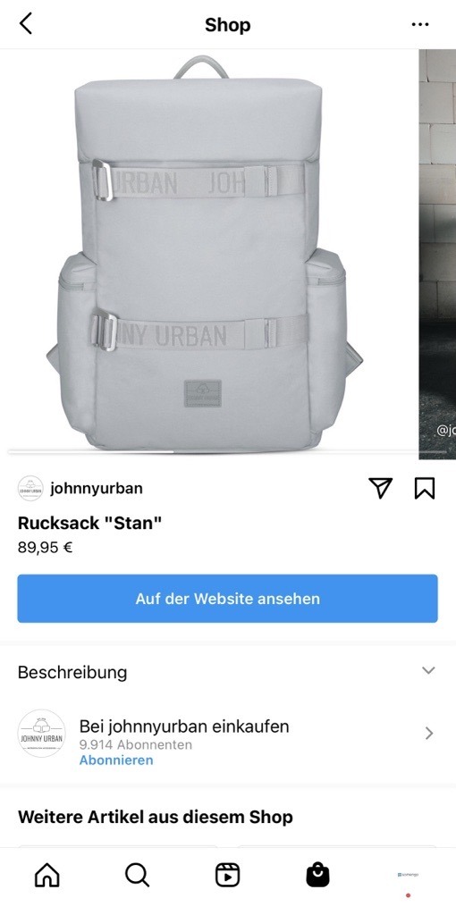 Produktvorschau bei einem Produkt im Shop-Bereich