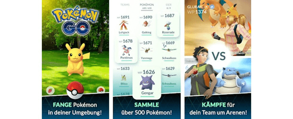 Screenshots vom Smartphone Spiel 