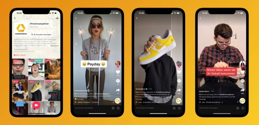 Screenshot verschiedener TikTok Videos