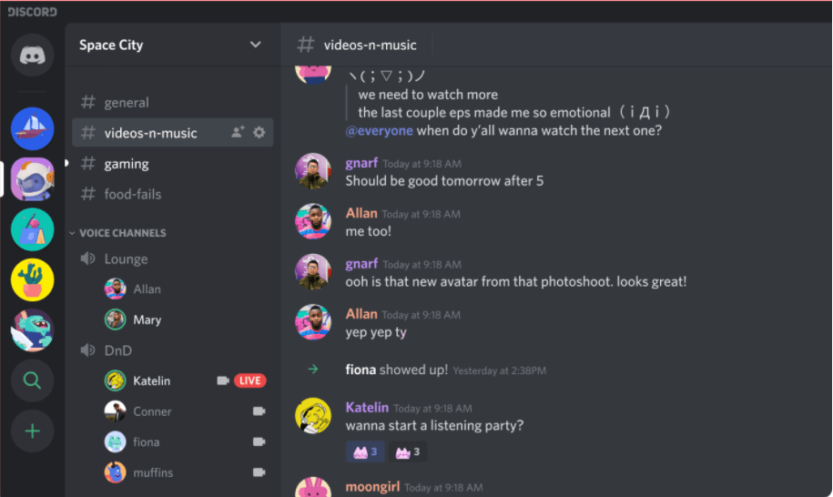 Screenshot von einem Discord Chat