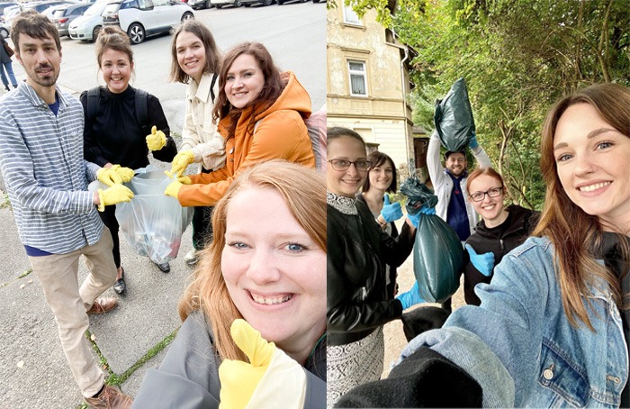 Somengo Cares Müllsammelaktion in der Stadt